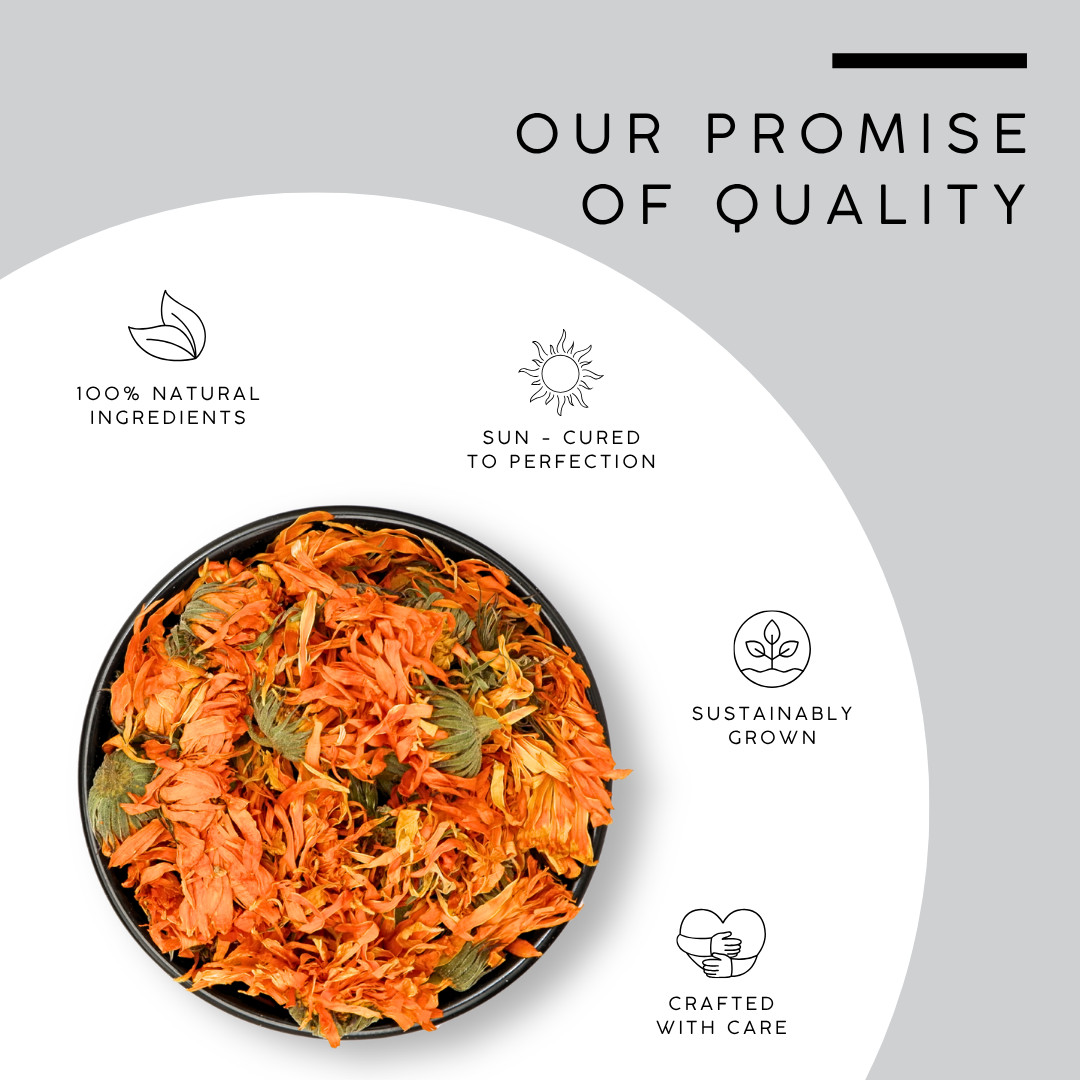 AWAFI MILL Calendula Flower (Dried Marigold Petals) – 250 g | 9 Oz