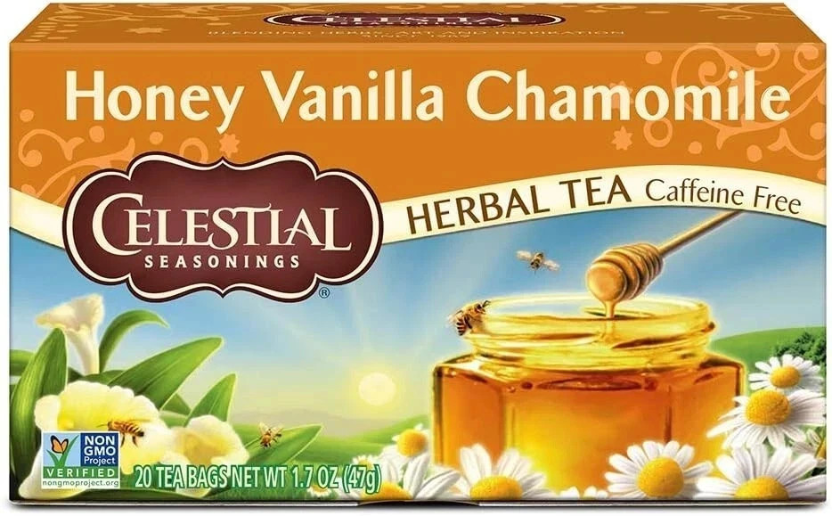 Celestial Seasonings Herbal Tea Honey Vanilla Chamomile 47g | 20 TB (Pack 2)