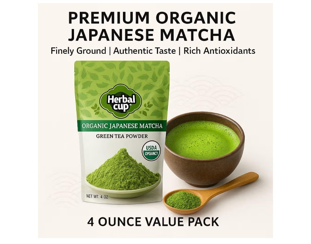 Herbal Cup Tea Organic Japanese Matcha-4 Oz.-NEW IN SEALED PACKAGE-EXP. 2027