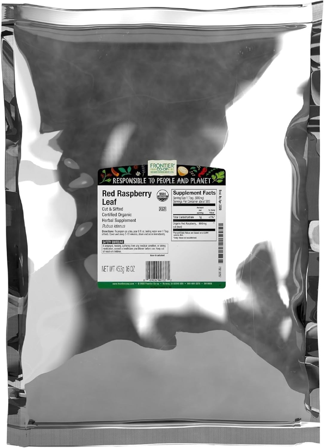 Bulk Bag of Caffeine-Free Raspberry Leaf, 16 Oz