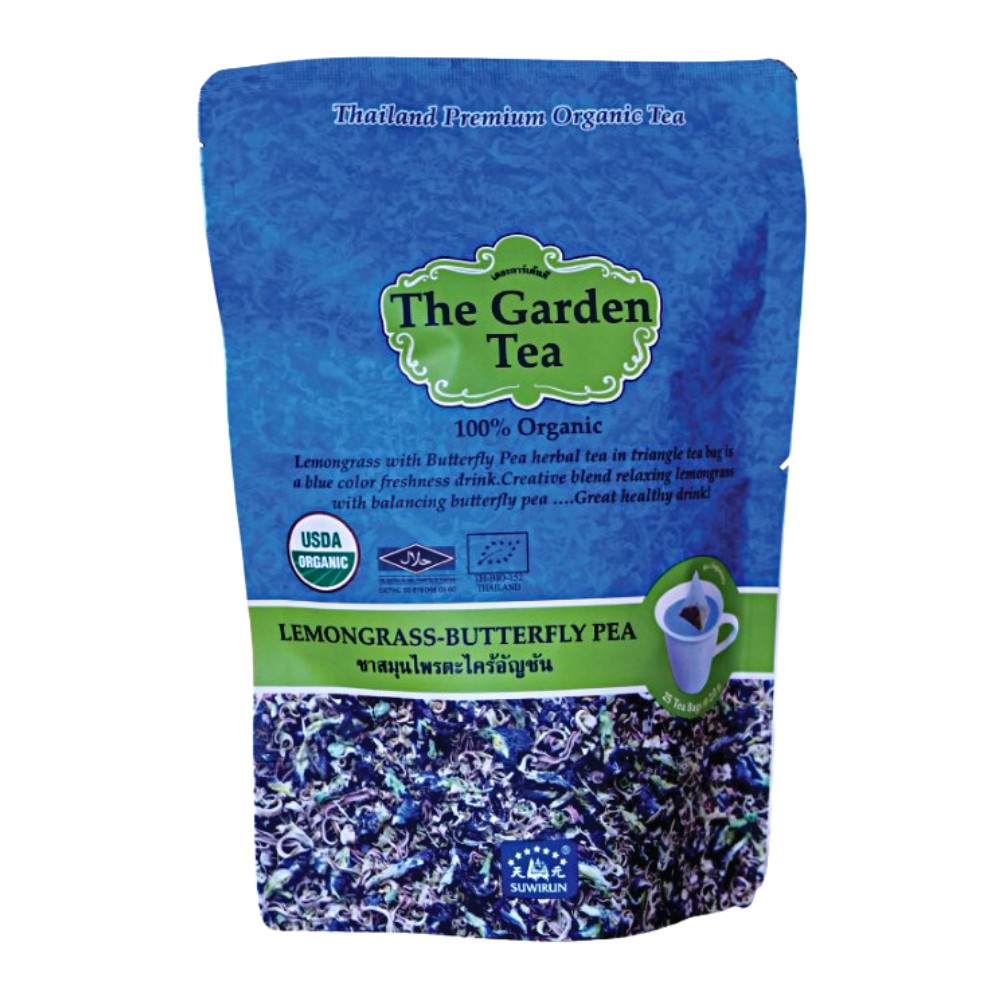 Tea Butterfly Pea Lemongrass Herbal Organic Premium Natural Triangle Tea Bag x3