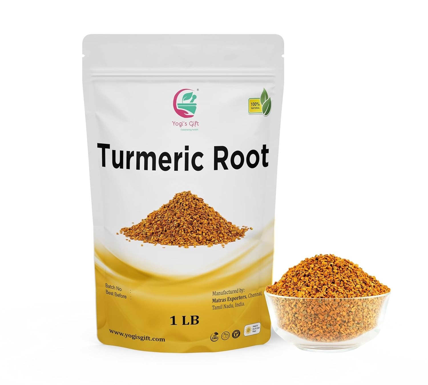 Turmeric root 1 lb | Cut and Sifted Dried Turmeric Pieces | Flavourful Indian…