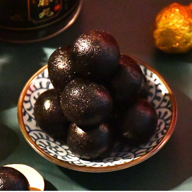 Superior Black Sesame Balls Chinese Casual Snack Health Herbal Pills Heizhima
