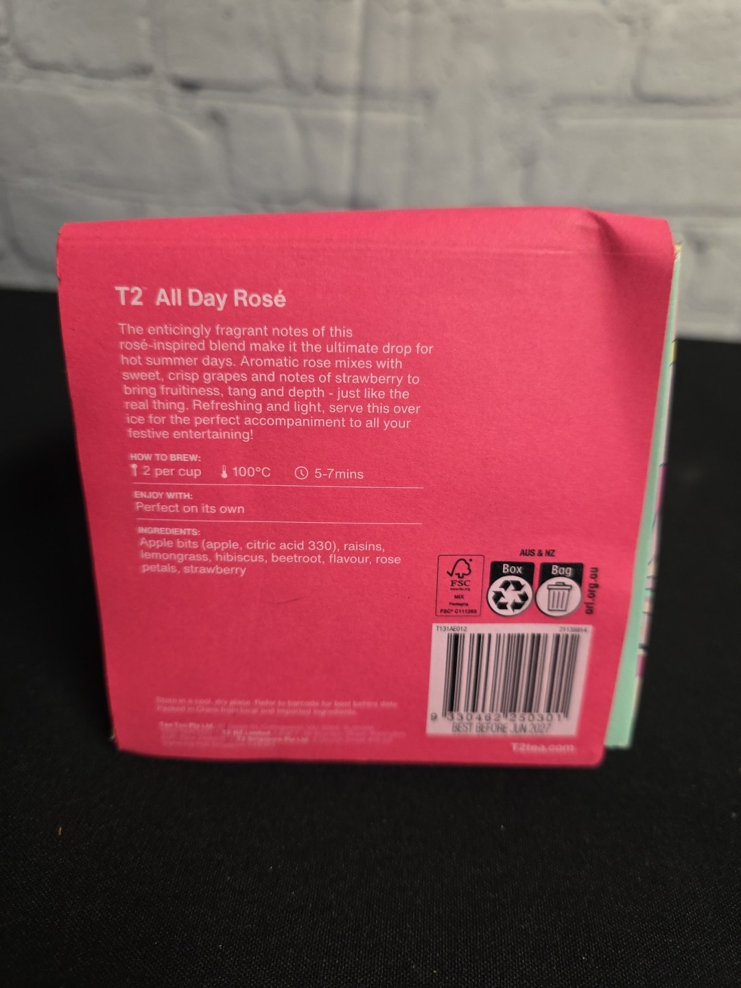 T2ALL DAY ROSE 75G FEATURE BOX 2024 Loose Leaf Flavoured Fruit Tisane Tea