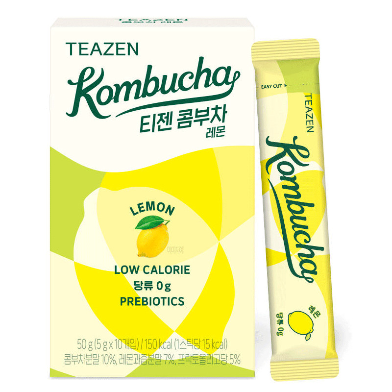 TEAZEN Kombucha 30 Sticks Set – Lemon & Peach & Shine Muscat | BTS Favorite