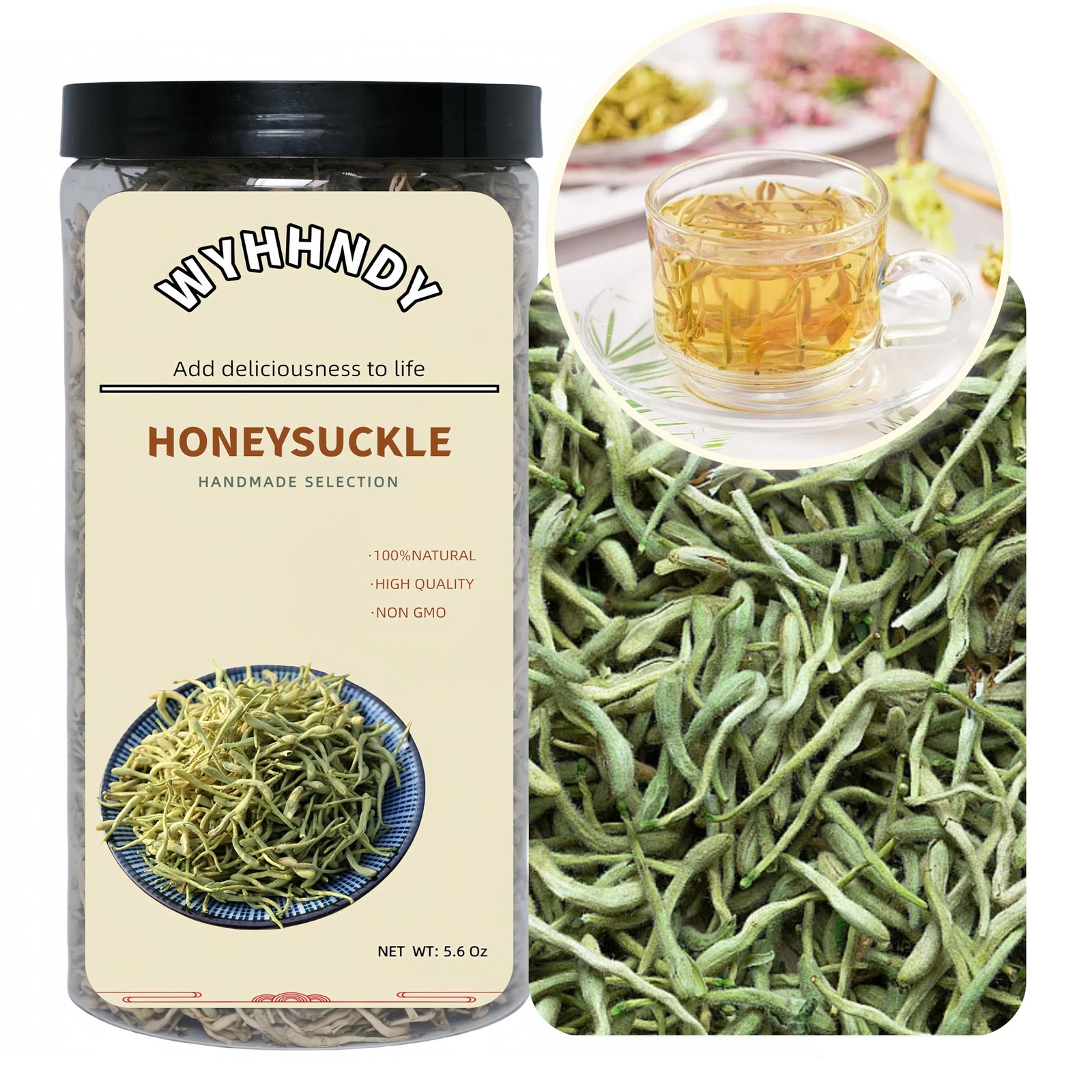 Dried Honeysuckle Tea (160g/5.6oz) | Sealed Jar | Easy to Store | 100% Natura…