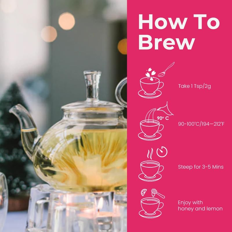 – Pink Lotus Flower Tea – 1.40 Oz – 20 Cups | SUPER ANTIOXIDANT | Refreshing …