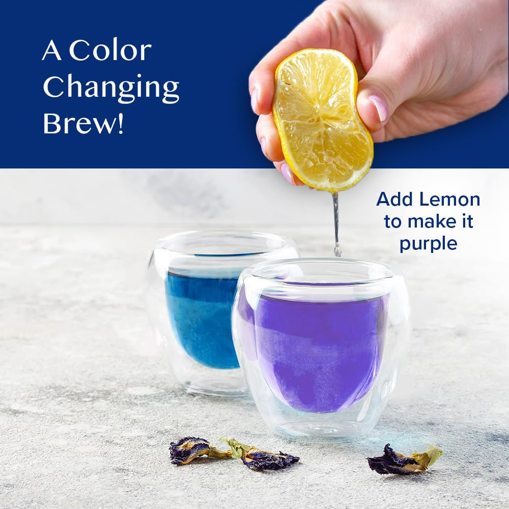 , Butterfly Pea Flower Tea (1.76Oz) 100+ Cups | Delicate & Earthy | Vacuum Seale