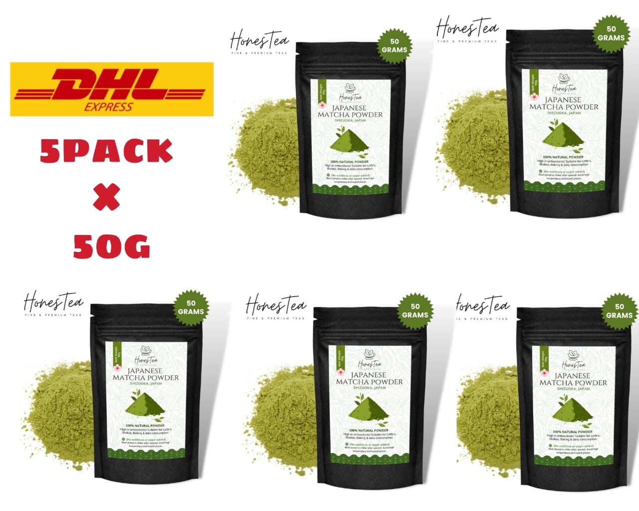 HOT SELLING ! 5X JAPANESE MATCHA BLEND SWEETENED GREEN TEA POWDER