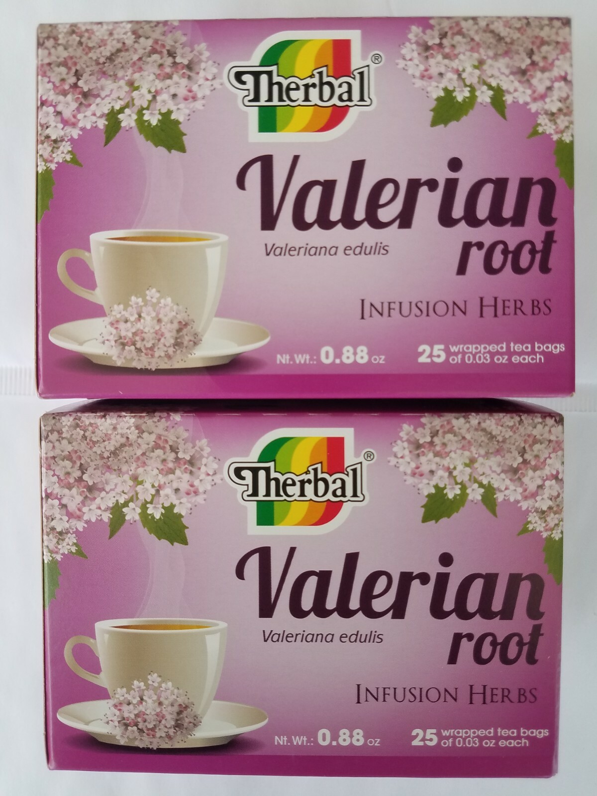2 pack of Therbal Valerian Root Tea 25 wrapped bags each 07/2024 New and Fresh