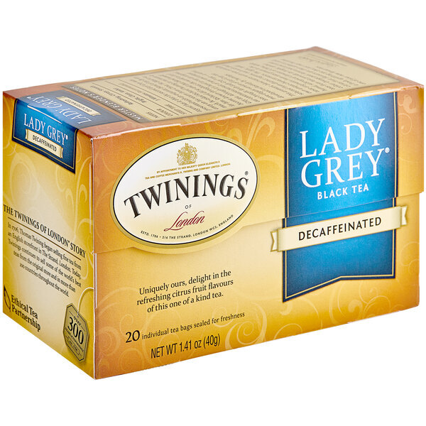Twinings Lady Grey Decaffeinated Tea Bags – 20/Box