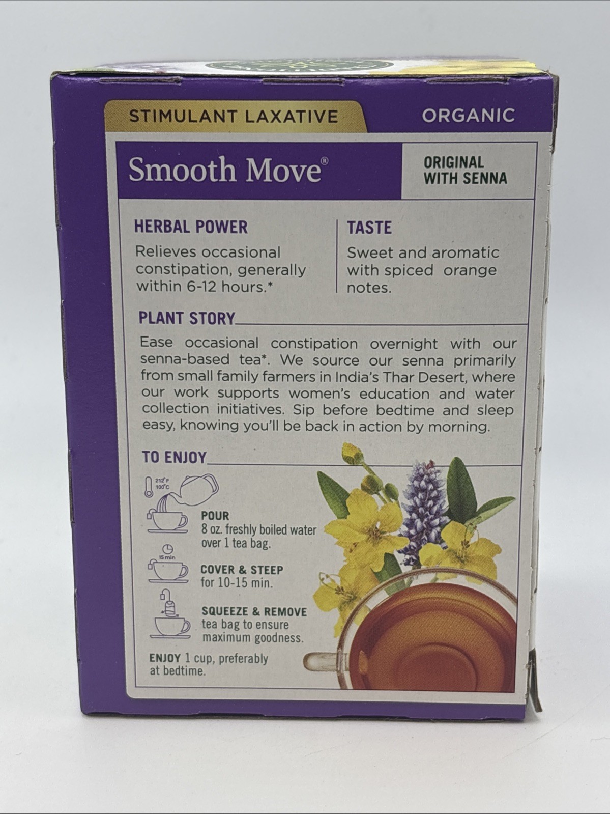 Traditional Medicinals Smooth Move, Helps Relieve Constipation Overnight, 32 Tea