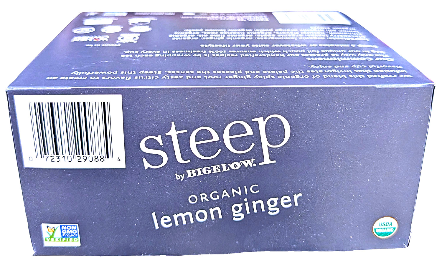 Steep by Bigelow Lemon Ginger Herbal Tea 60 Count EXP 02/2028