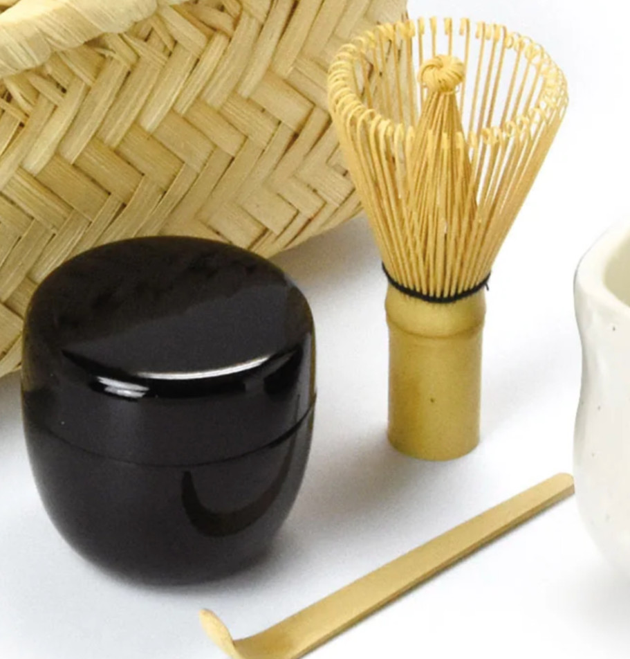 Portable Matcha Set – Traditional Tea Ceremony Set with Bamboo Basket |YOUBI 白志野
