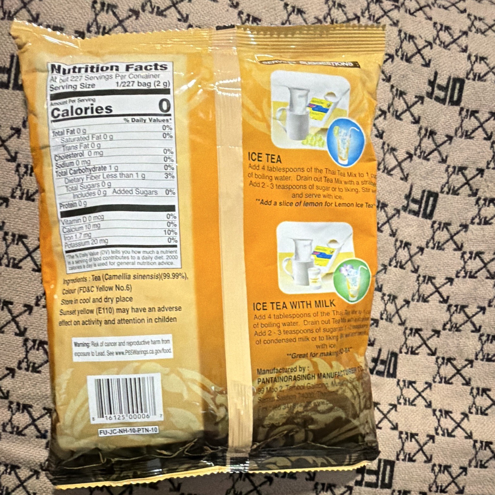 Pantai Norasingh Thai Tea Mix Powder 16 oz (1 lb / 454 g) Pantry Thai