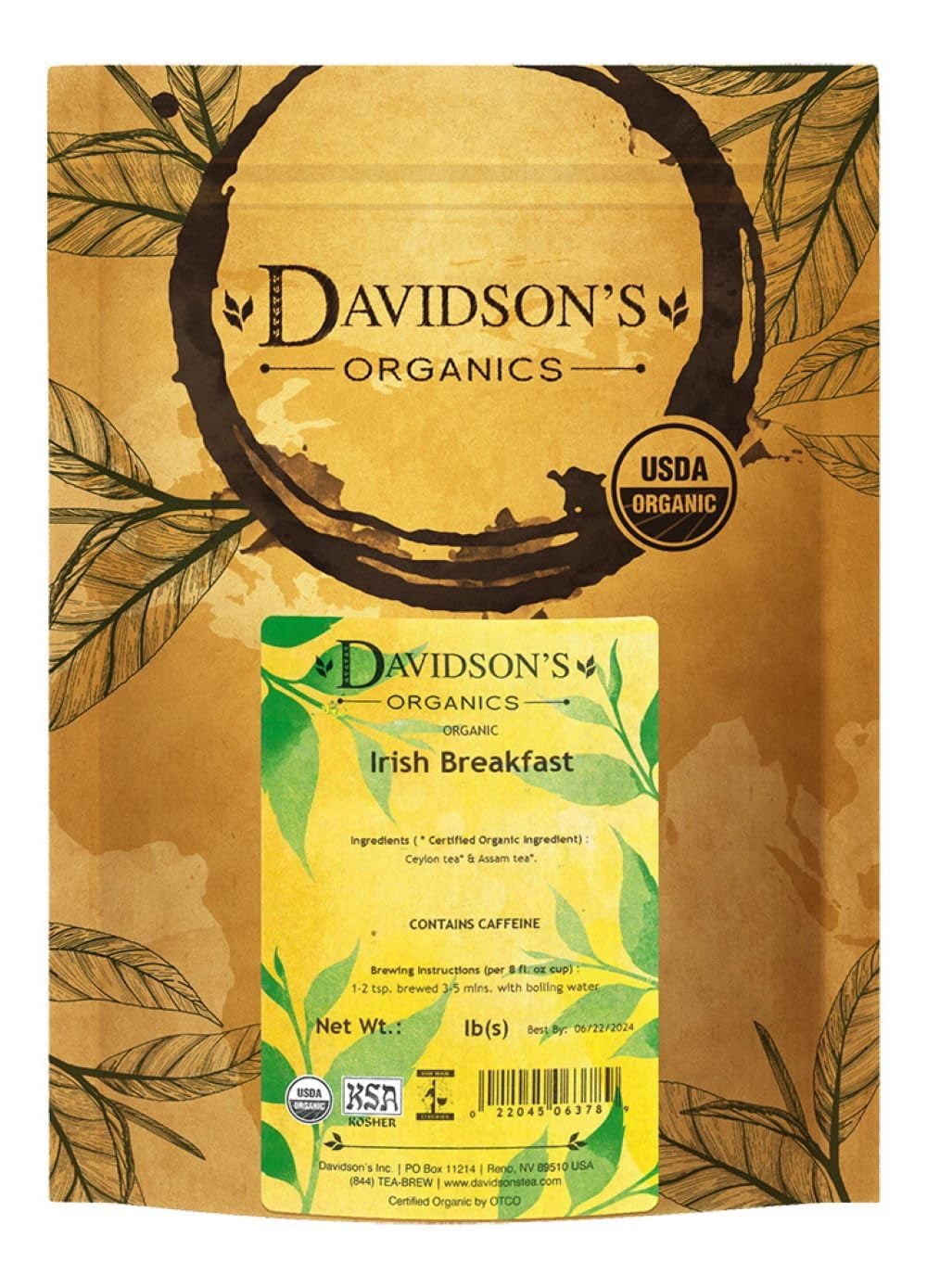 Davidson’s Tea Bulk, Irish Breakfast, 16 Ounce 16 (Pack of 1), Black