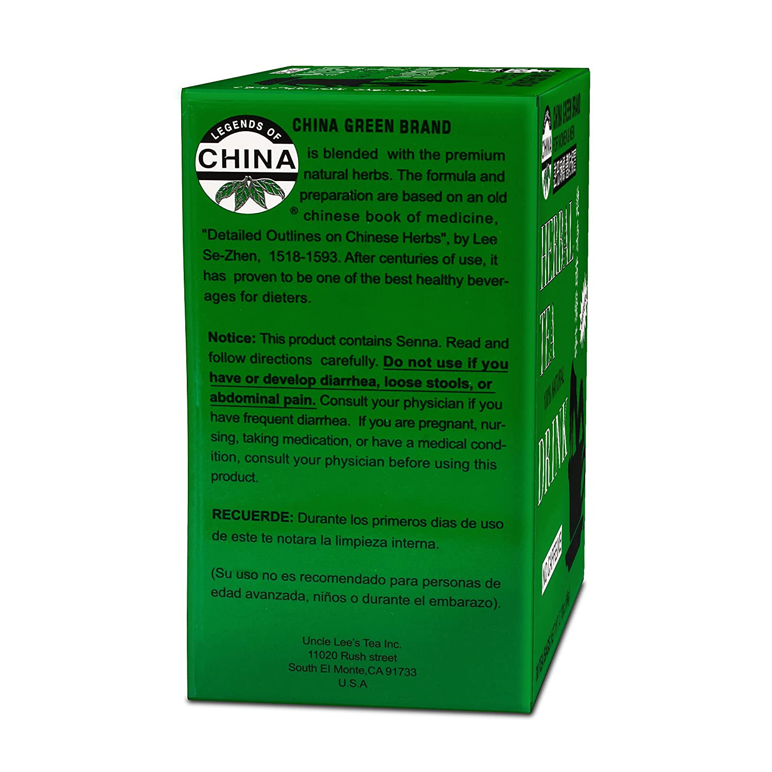China Green Dieters Tea Senna Laxative Detox Tea Constipation Relief 30ct 5-Pack