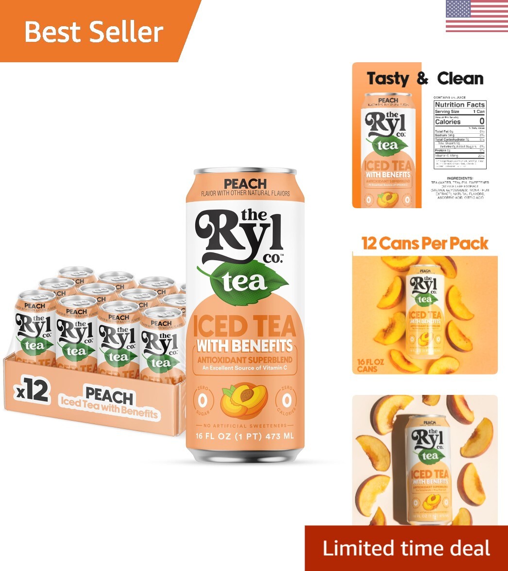 Ryl Iced Tea, Peach, Antioxidant Superblend, Zero Sugar, Low Carb, Zero Calor…