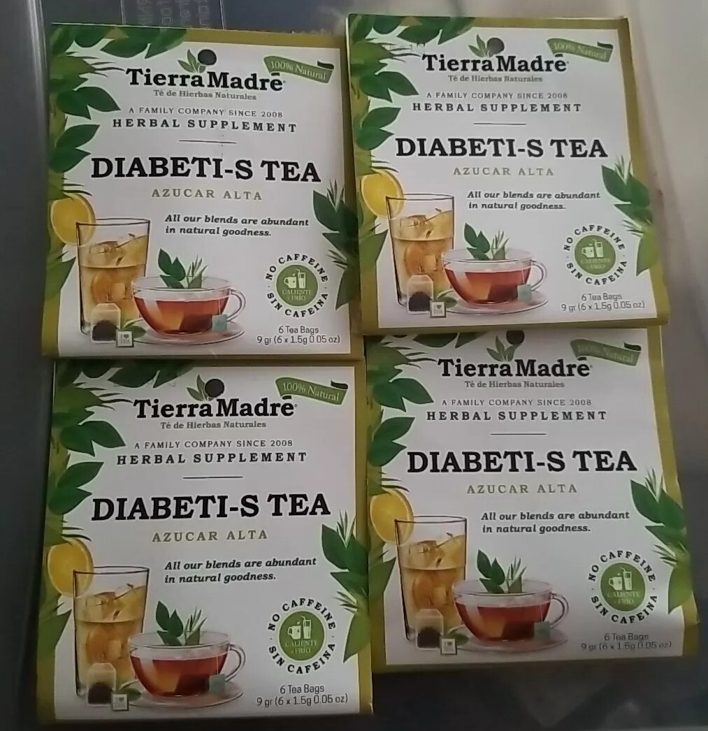 4 PKGS Tierra Madre,Diabeti~S HERBAL TEA Azucar Alta 24 Bags HIGH GLUCOSE