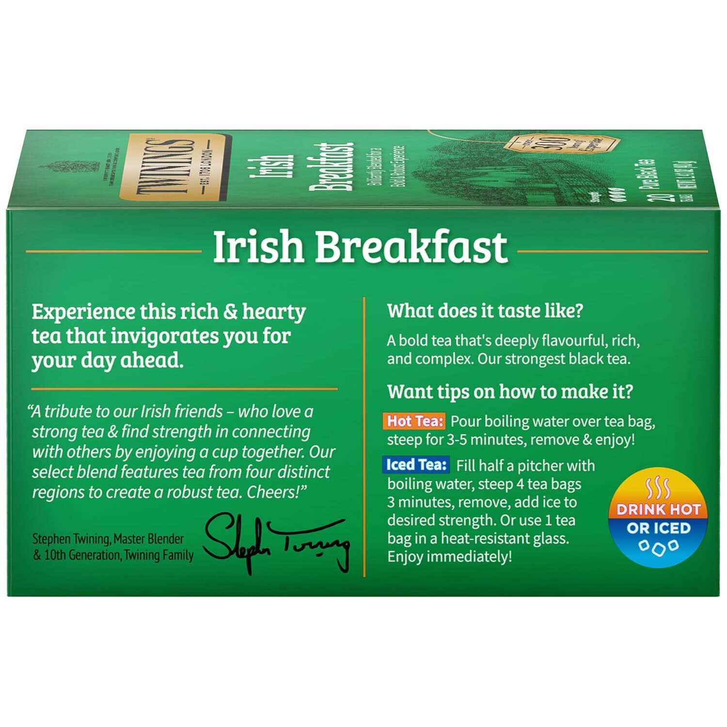 Twinings Irish Breakfast Pure Black Tea – 20 count