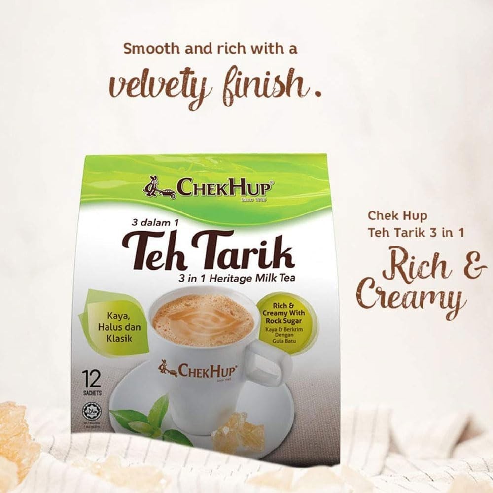 Chek Hup 3-In-1 Instant Heritage Milk Tea 12 Sachets x 40g~08/04/2026