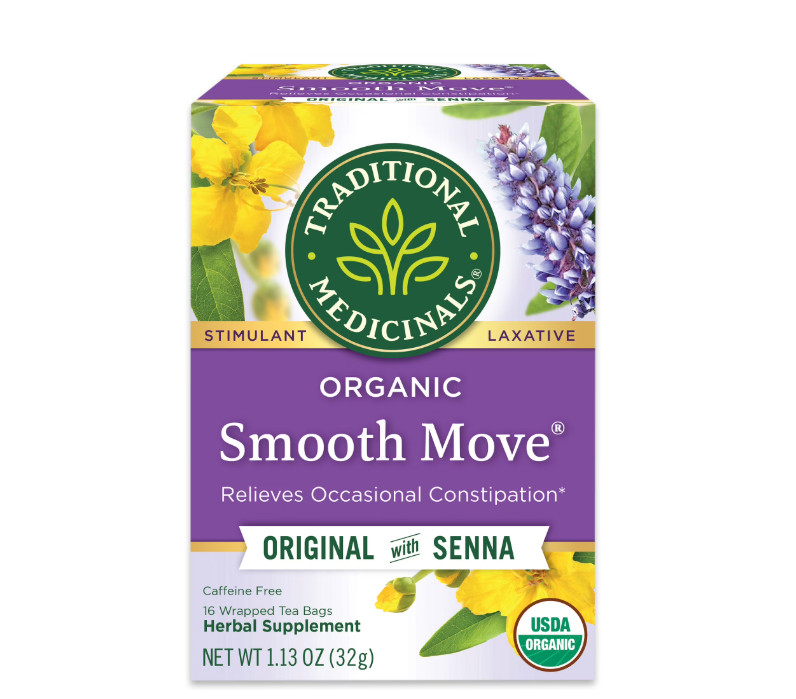 3 PACK Traditional Medicinals Tea,Organic Smooth Move Peppermint,Senna,16TeaBags