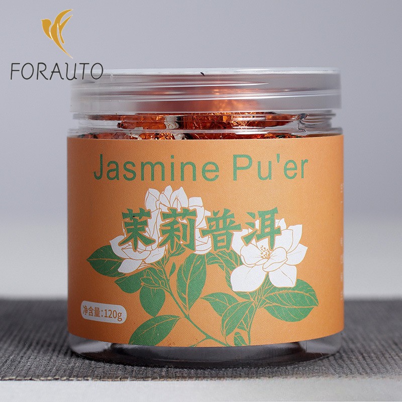 120g High-quality Yunnan Jasmine Pu’er Tea Rich Aroma Canned Tea Bulk Longzhu