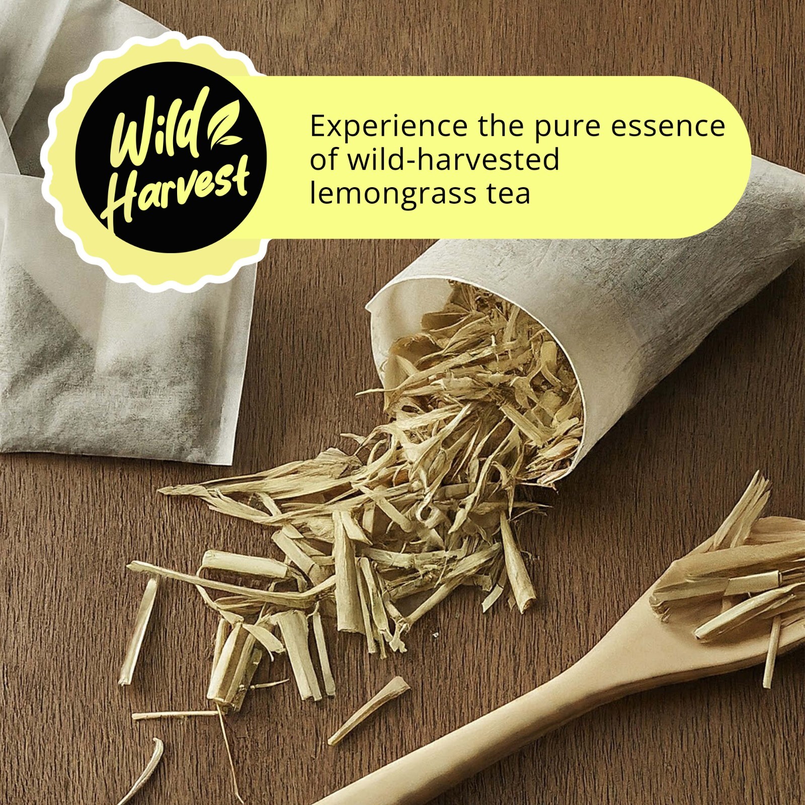 75 Lemongrass Tea Bags, 100% Lemongrass Tea, Detox Tea, Caffeine Free Tea