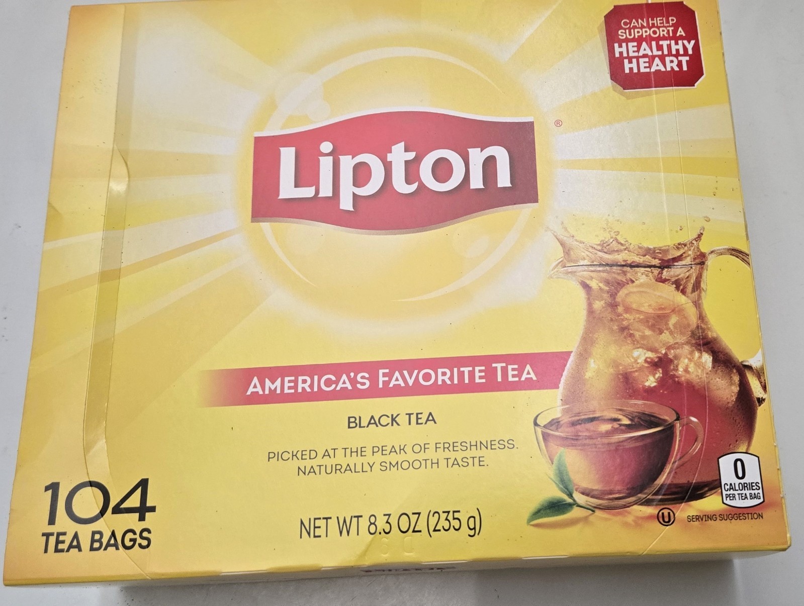 Liptons Black Tea Bags,HOT or ICED, 312 Count, Individually Wrapped, 24.9 oz
