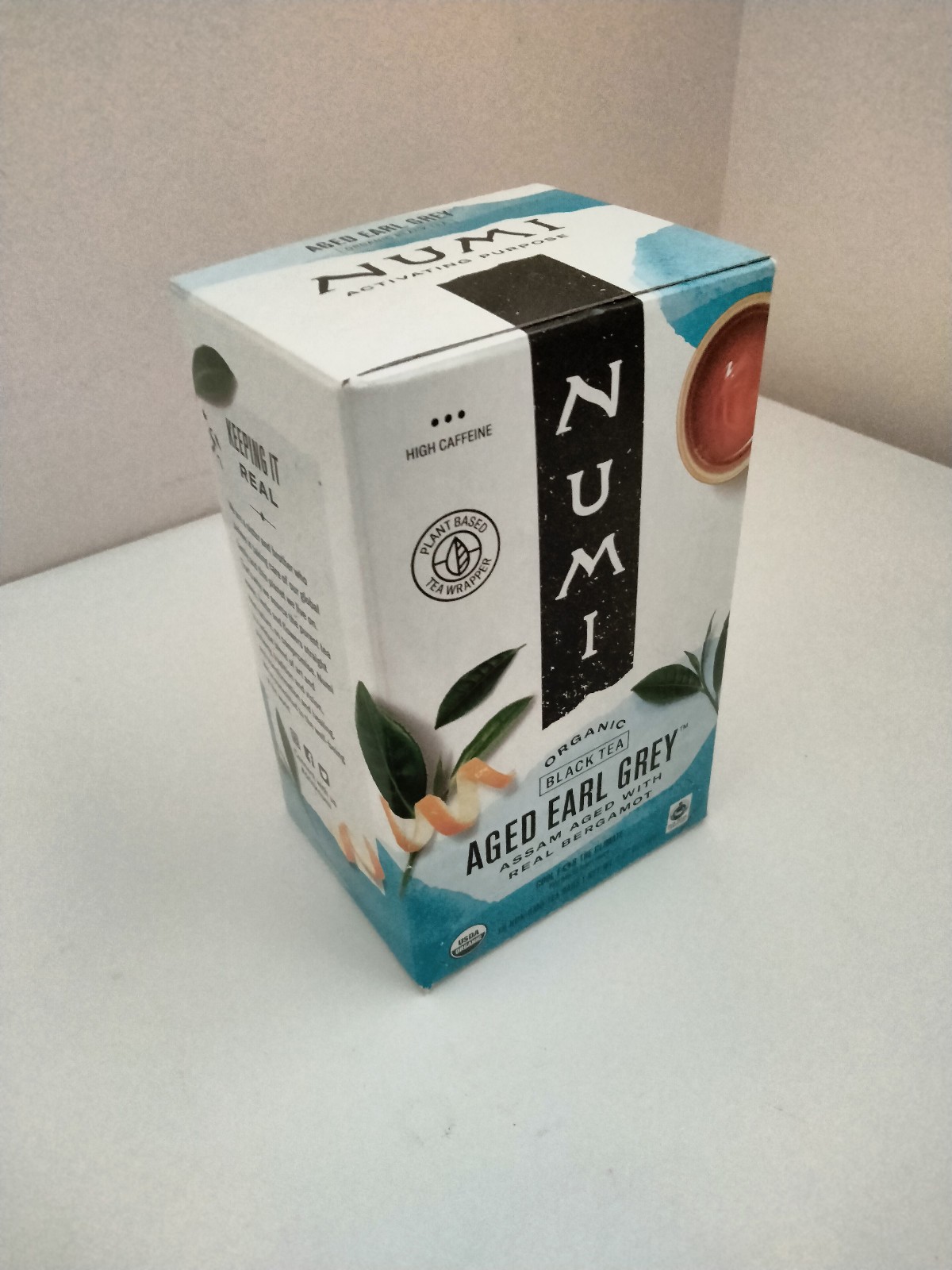18pk Numi Organic Aged Earl Grey Tea, Assam Black w/ Real Bergamot, EXP 11/14/28