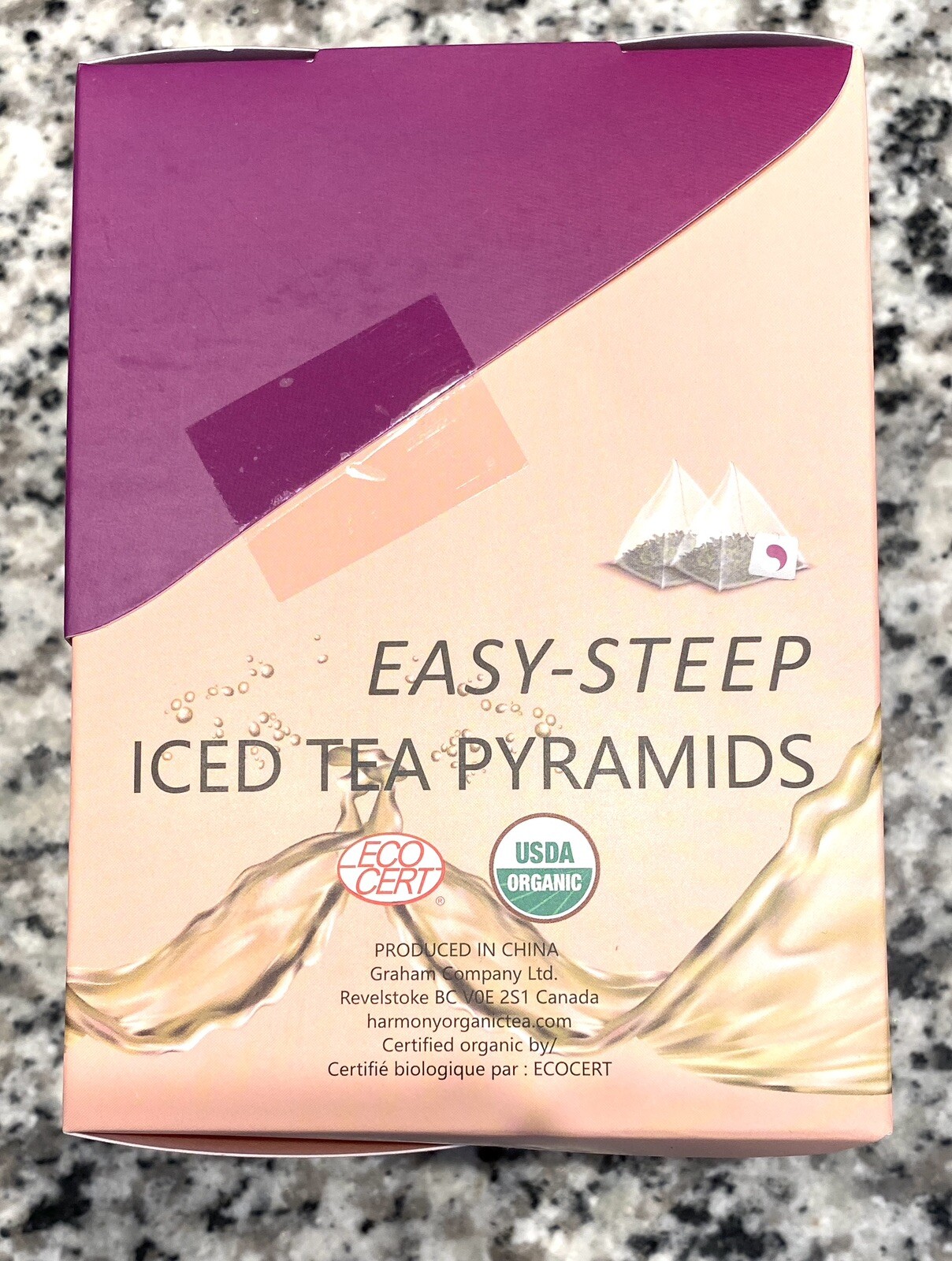 ICED TEA Cold Brew PASSIONFRUIT GREEN w/ Matcha 25 Bags Harmony Organic