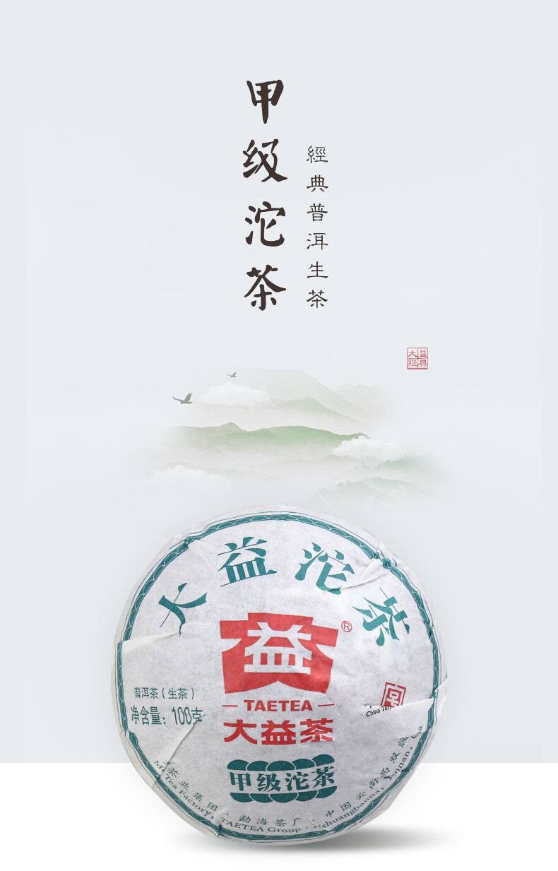 2018 Classic Raw Pu’er Tea Jia Ji TuoCha Menghai Dayi Tea Raw Pu-erh Puer 500g