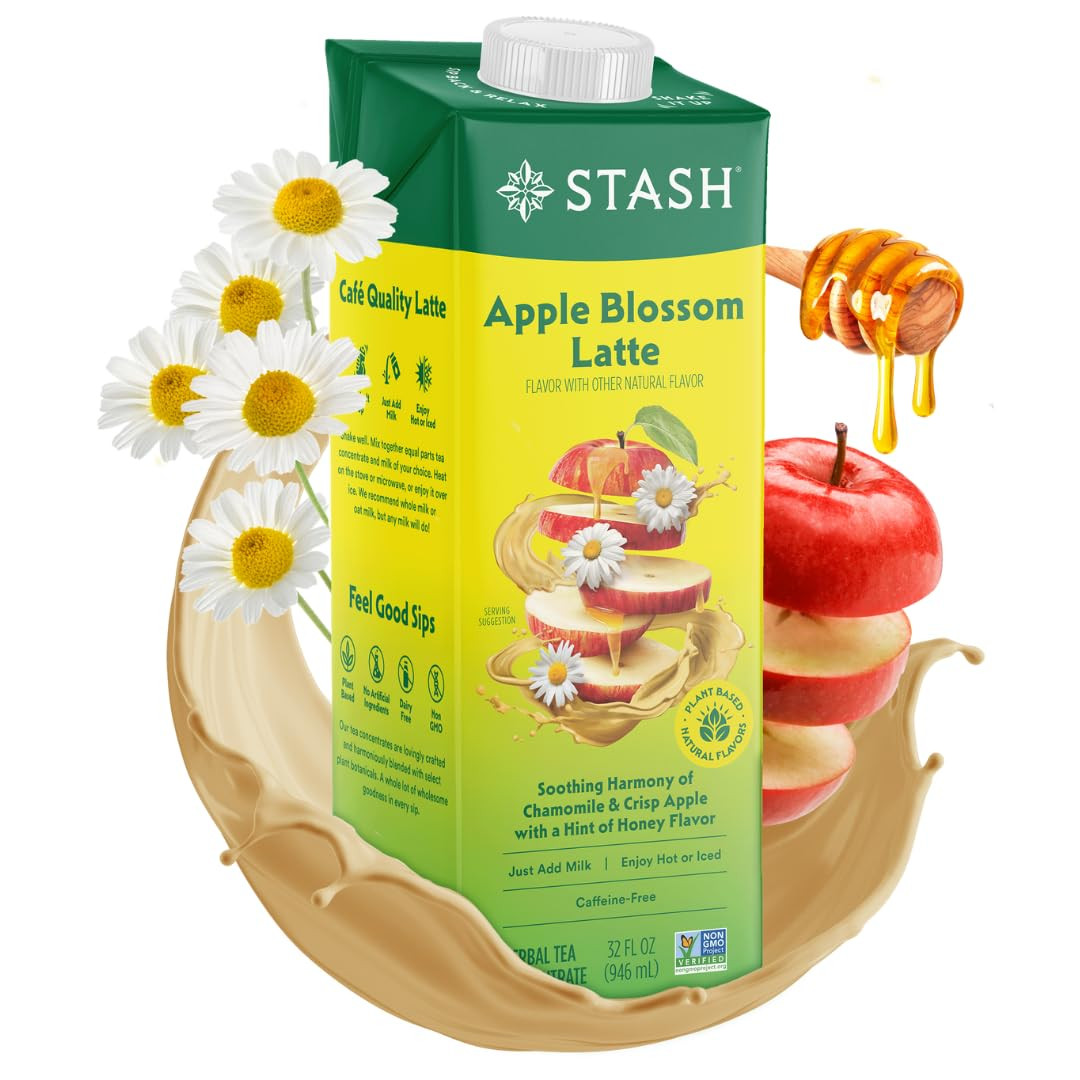Apple Blossom Latte – Dairy Free Plant Based Chamomile Tea Concentrate – Caffein