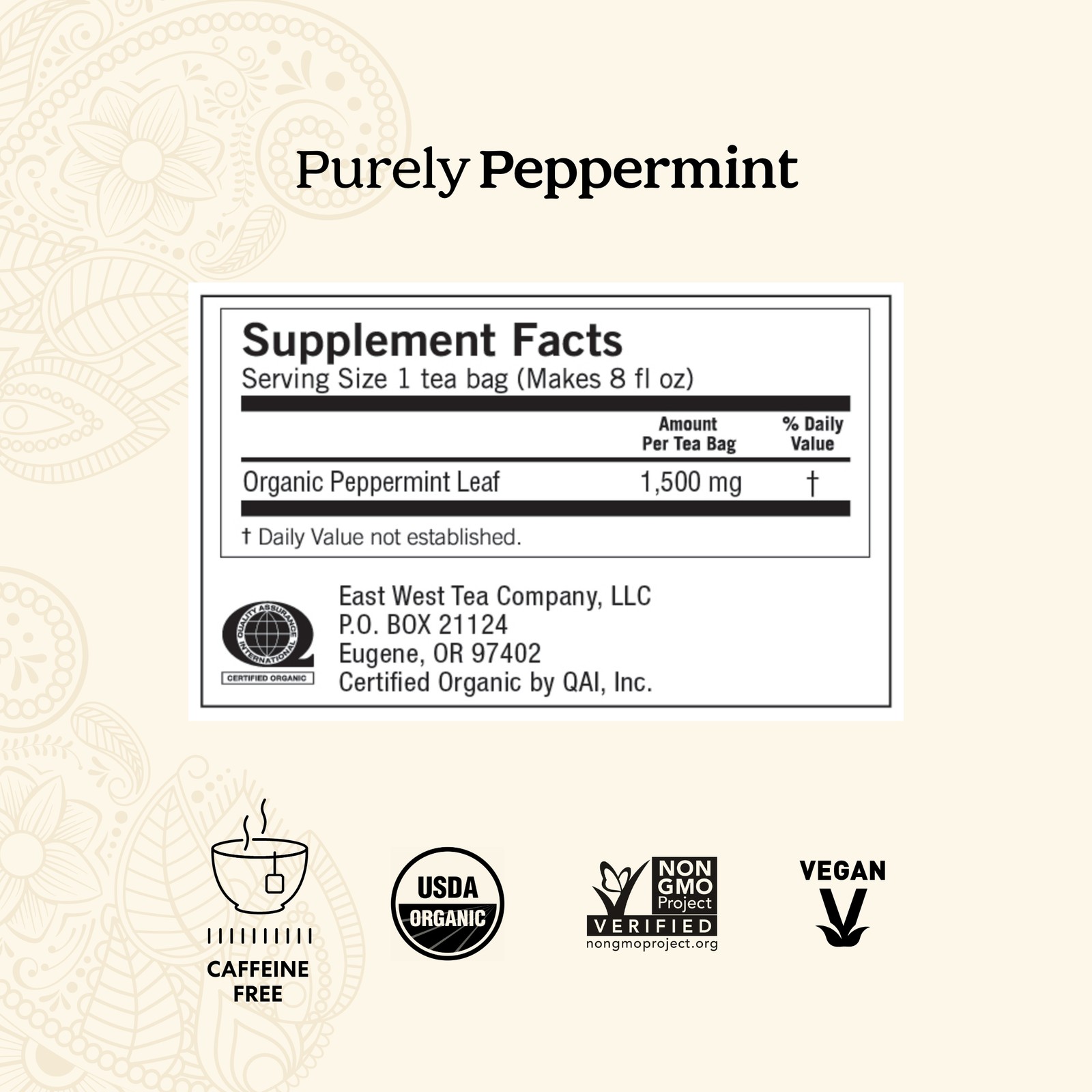 Yogi Tea – Purely Peppermint Tea (4 Pack) Caffeine Free – 64 Organic Tea Bags
