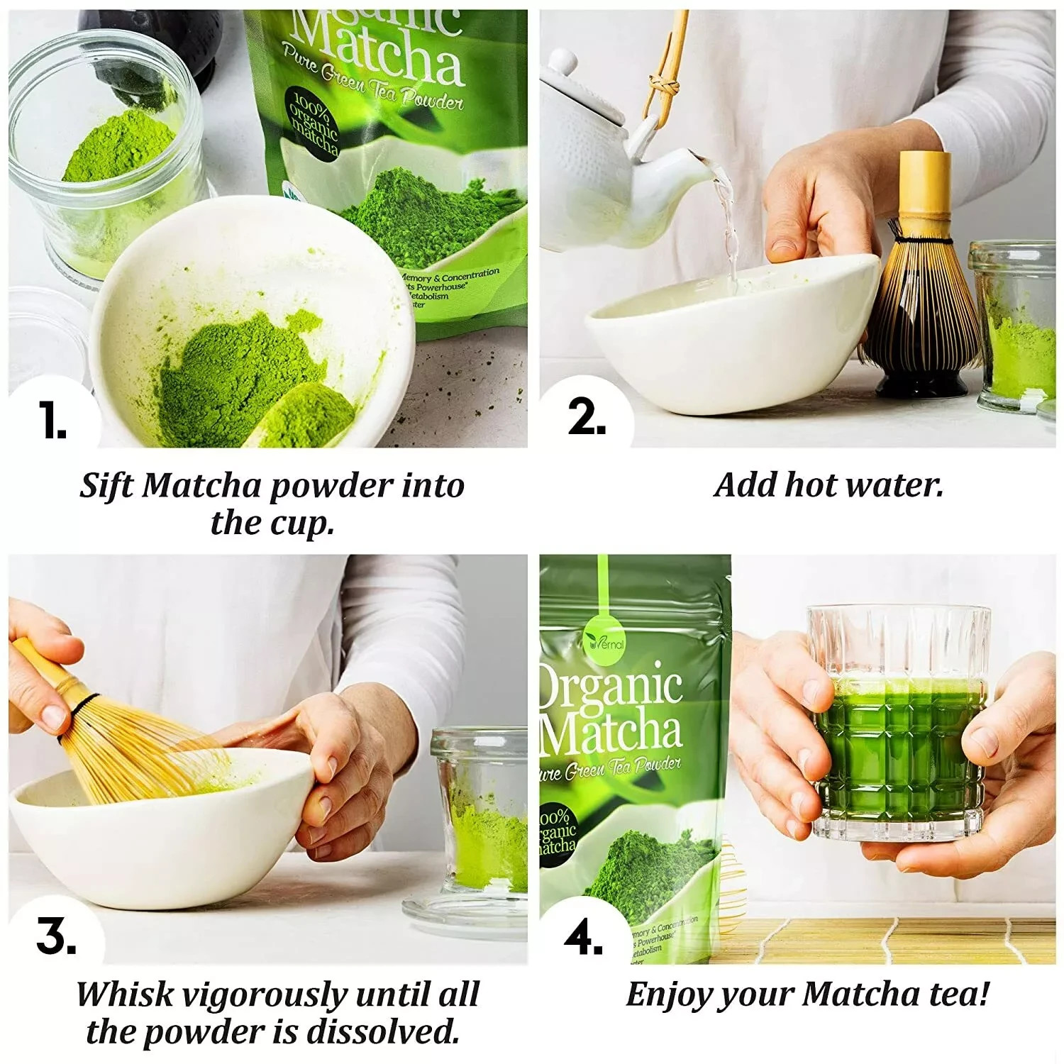 4oz Organic Matcha Powder-Energy Boost, Focus, Antioxidants | Pure Green Tea