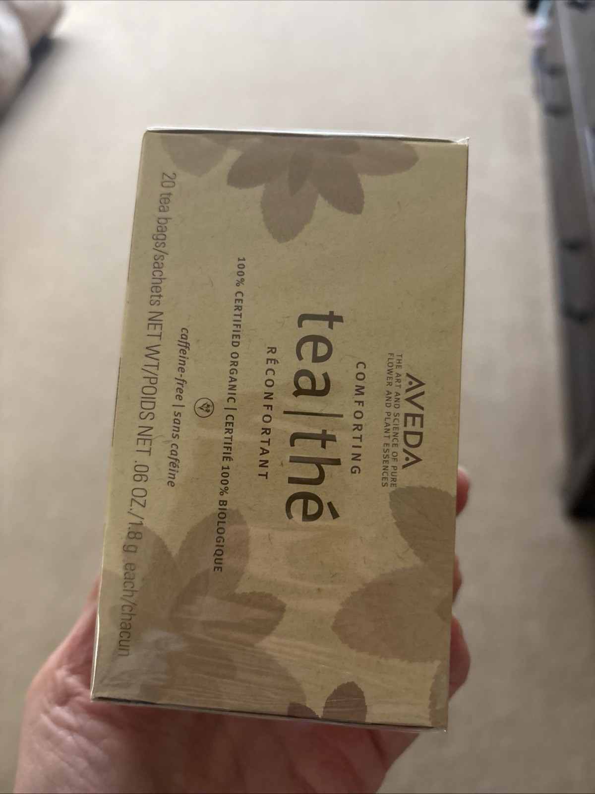 Aveda Comforting Herbal Tea Tisane Caffeine-Free Organic 20 Sachets Bags SEALED