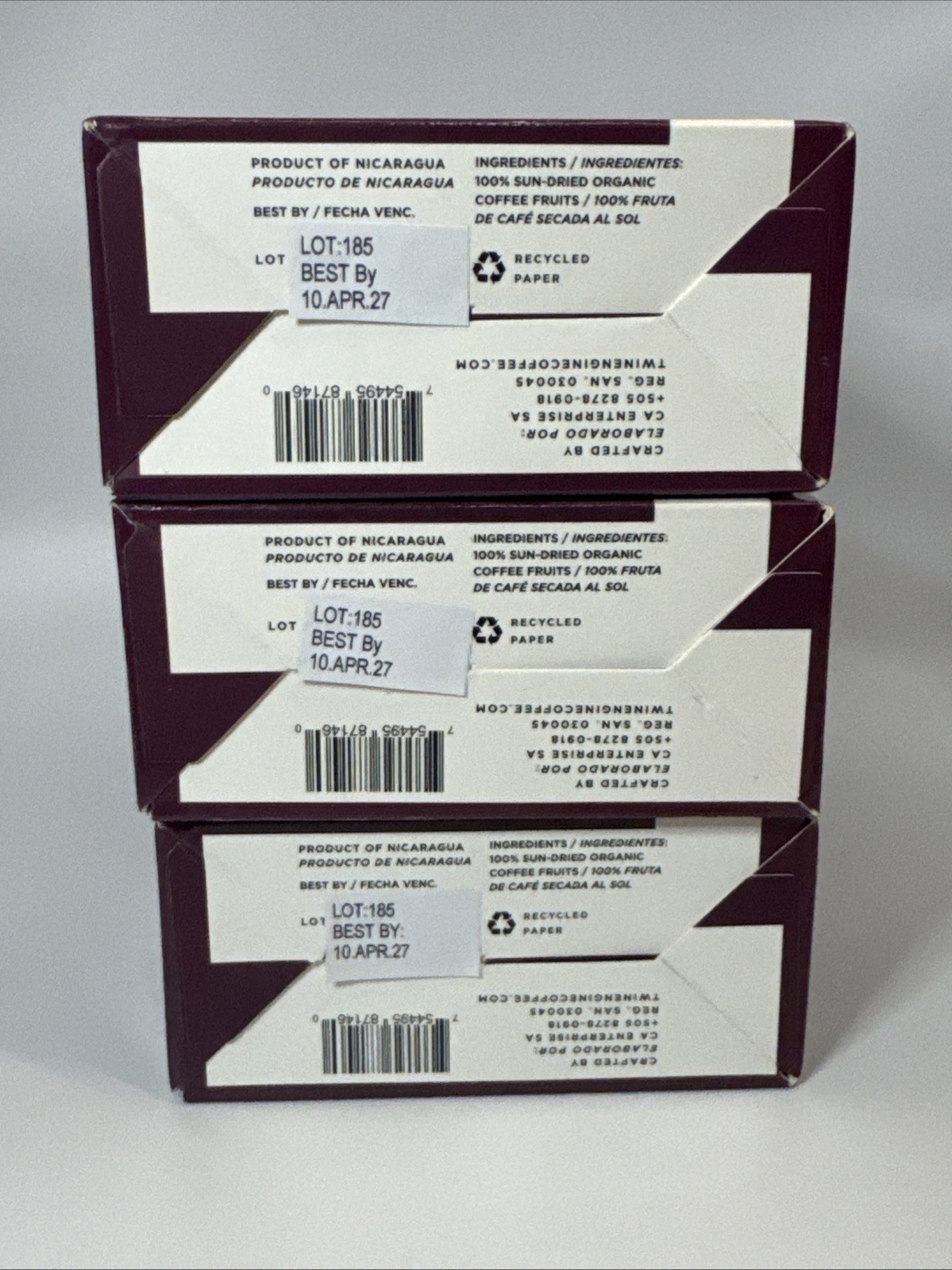 3x – Caturra Tea Natural Focus Sun- Dried Coffee 120g Fruit Exp 04/10/27 Brew