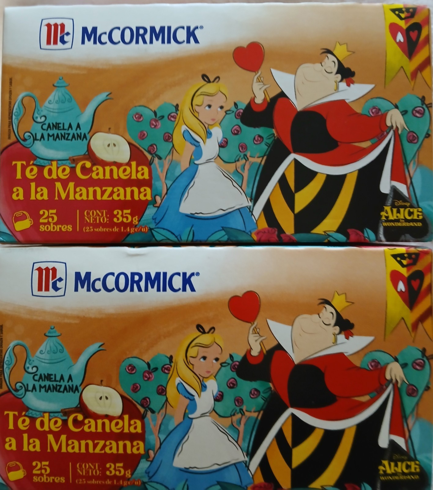 2X McCORMICK CINNAMON APPLE TEA ( TE CANELA Y MANZANA ) 2 BOXES 25 TEA BAGS EACH