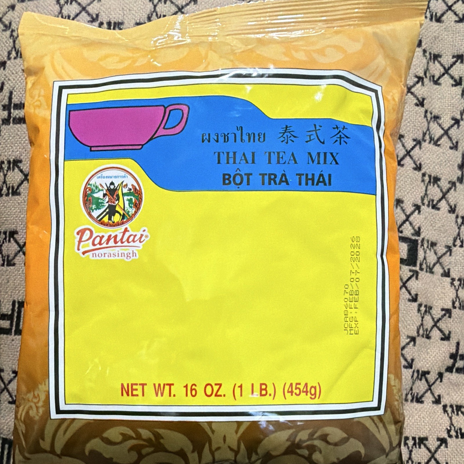 Pantai Norasingh Thai Tea Mix Powder 16 oz (1 lb / 454 g) Pantry Thai