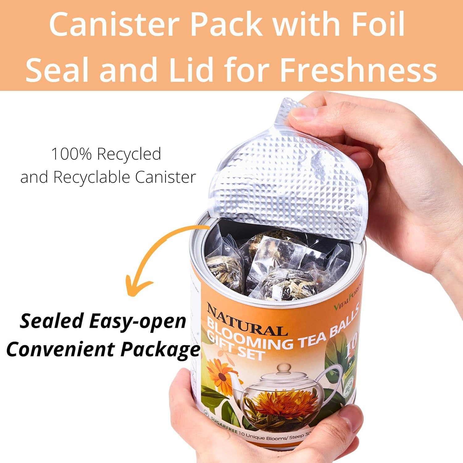 Blooming Tea Gift Set, 10 Unique Varieties Flowering Tea Balls, Individual Pack