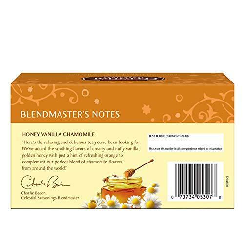 Celestial Seasonings Herbal Tea, Honey Vanilla Chamomile, 20 Count (Pack of 6)
