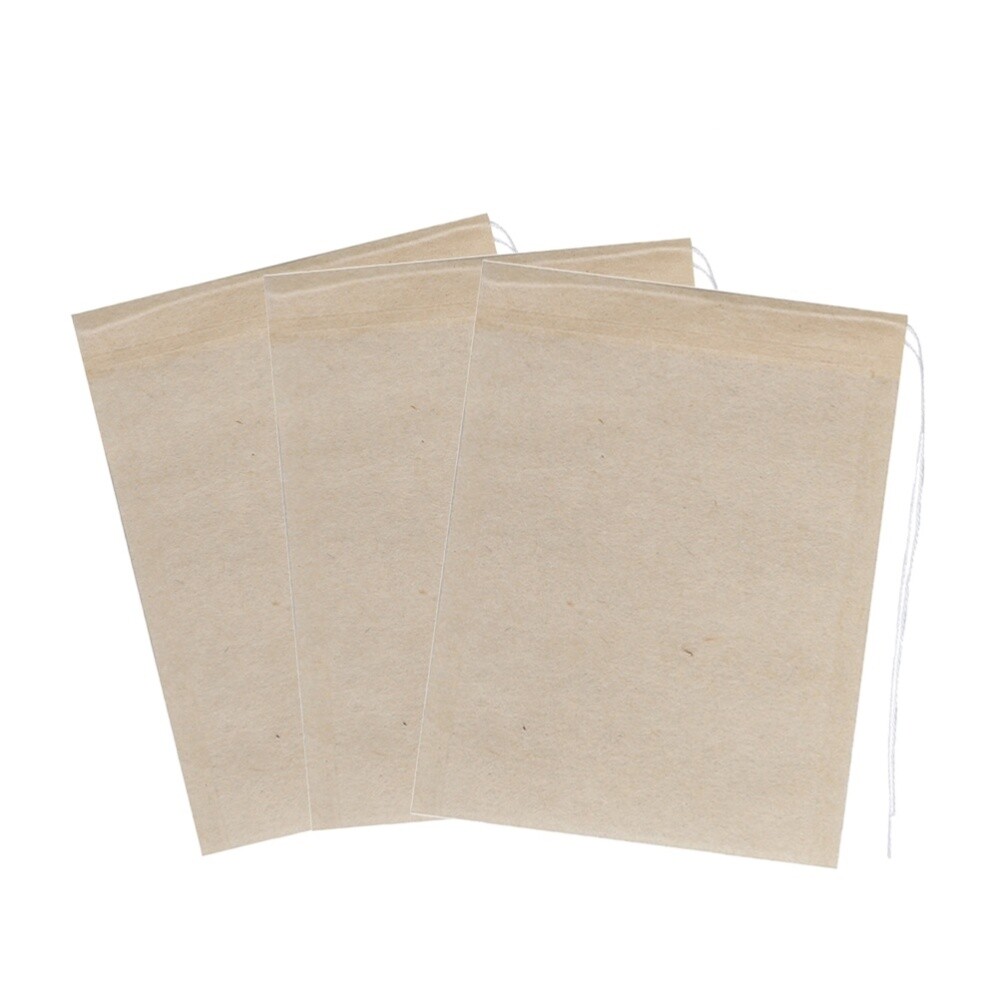 100Pcs Paper Tea Strainer Bag Unbleached Empty Infuser Sachets