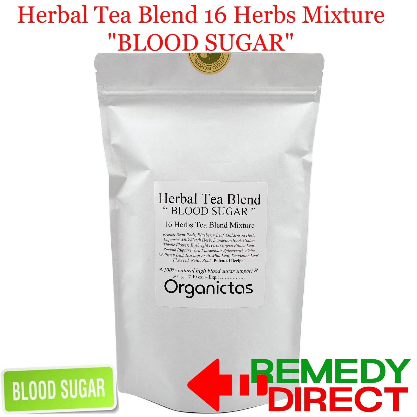 Best DIABETIC TEA Mix 200g – 16 Natural Herbs Recipe Regulate Lower Blood Sugar