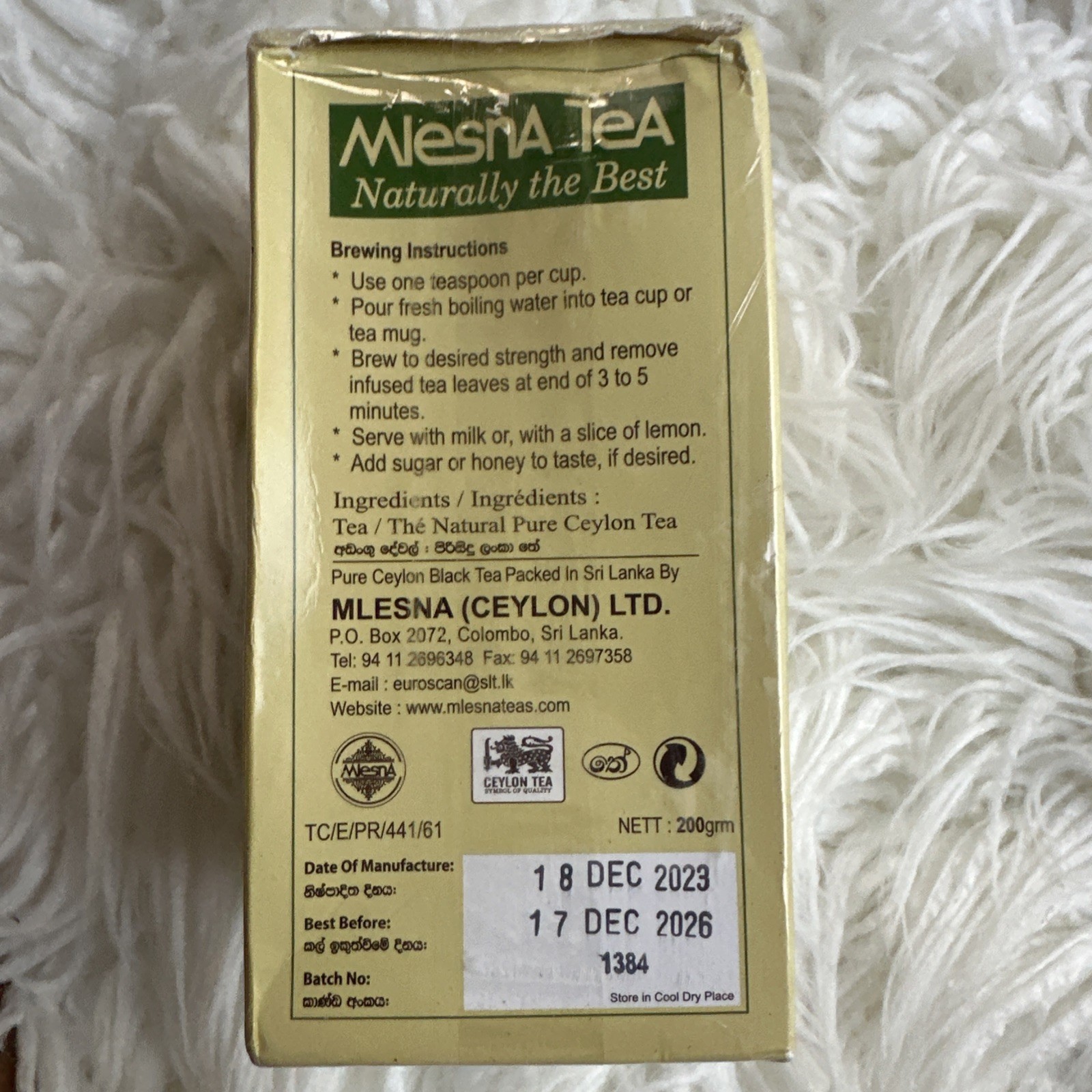 Mlesna Loolecondera BOP Fannings Superior Quality Strong Brew Pure Ceylon Tea