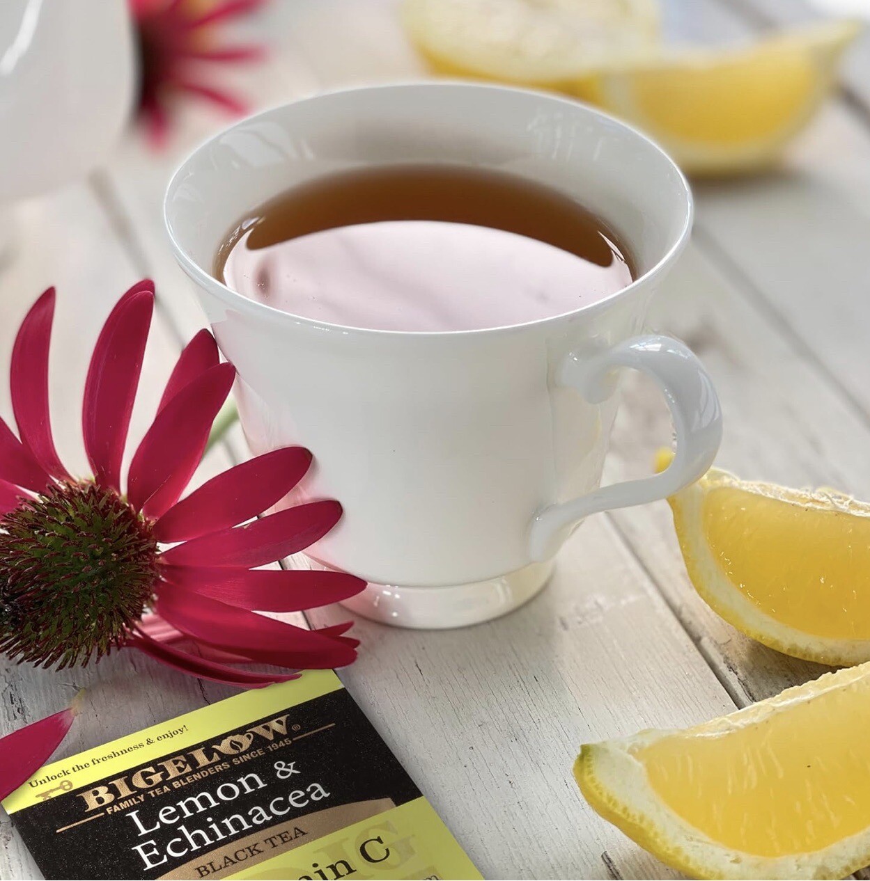 Bigelow Lemon & Echinacea Plus Vitamin C, Black Tea Bags, 18 Count