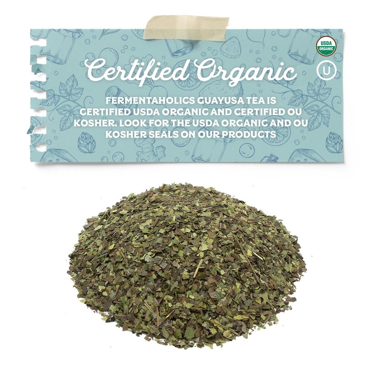 Guayusa Tea – 4 oz – USDA Certified Organic Loose Leaf – OU Kosher – Energizi…