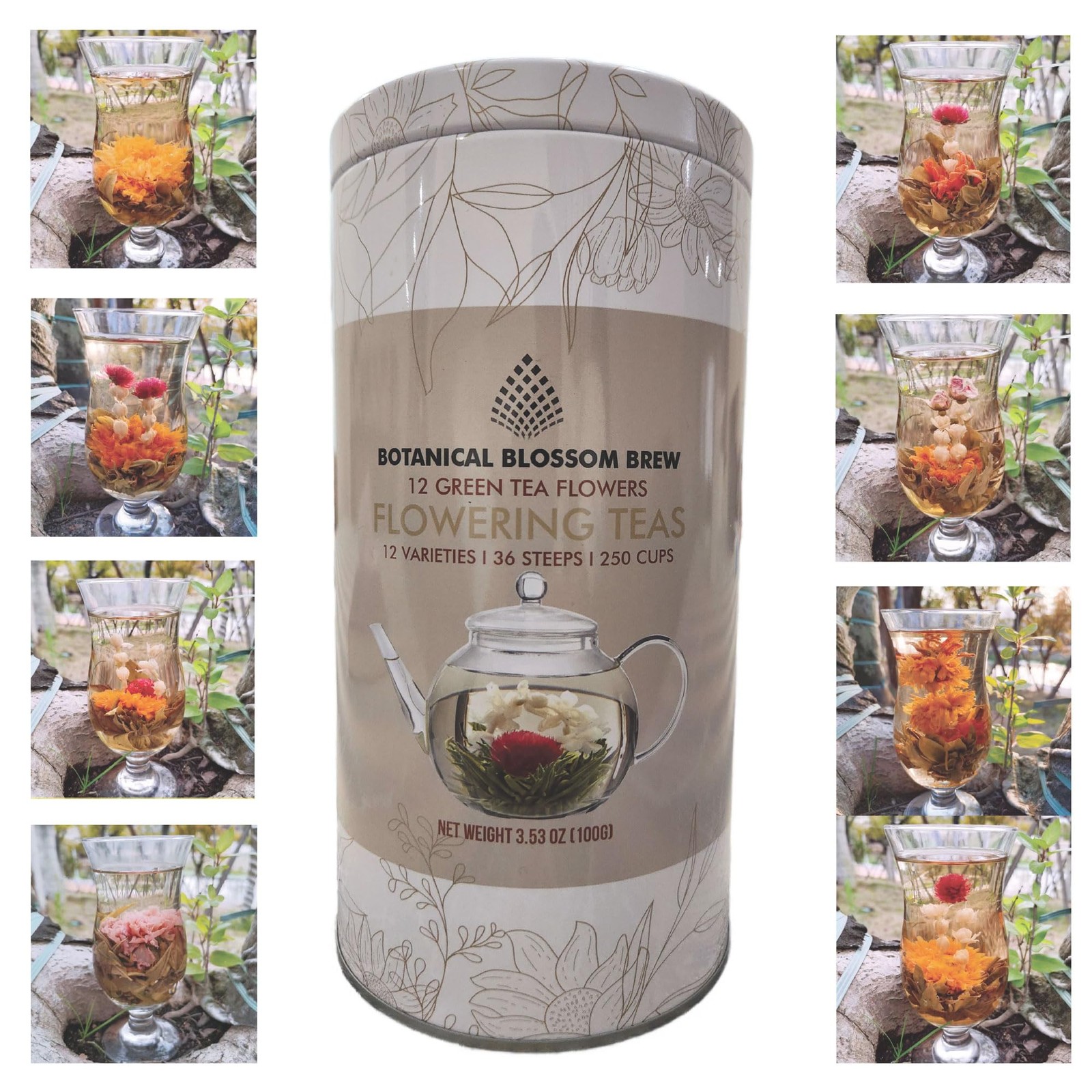 Botanical Flowering Gourmet Tea – 12 Unique Varieties of Fresh Blooming Tea…