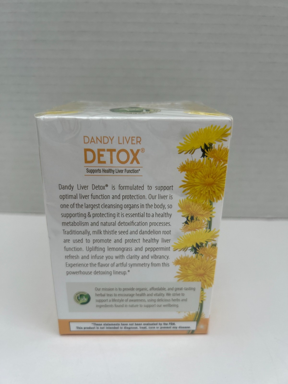 Lifestyle Awareness Teas, Caffeine Free Dandy Liver Detox Tea, 20 Count