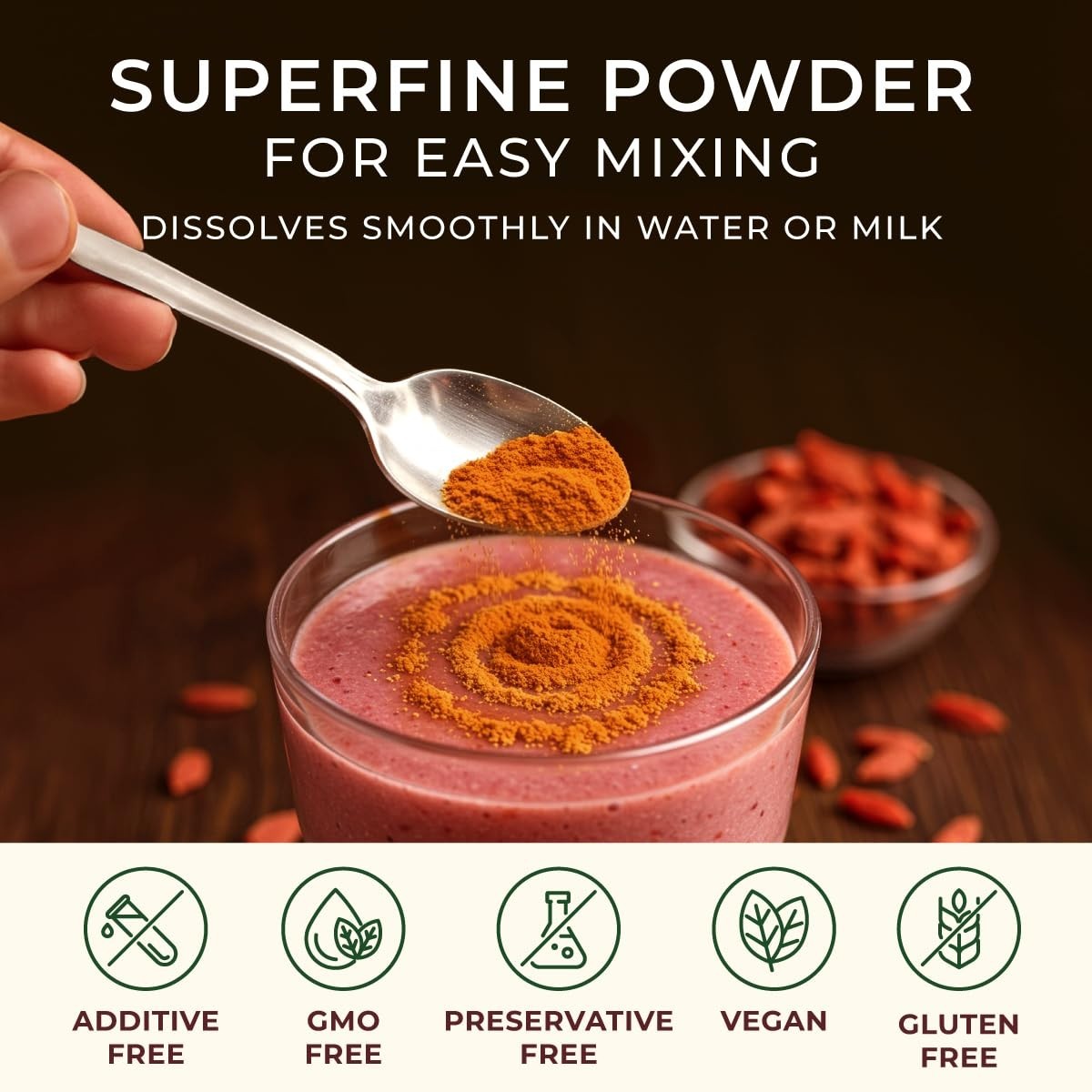 Gya Tea Co Goji Powder 100% USDA Organic for Smoothies Tea Baking 150 grams