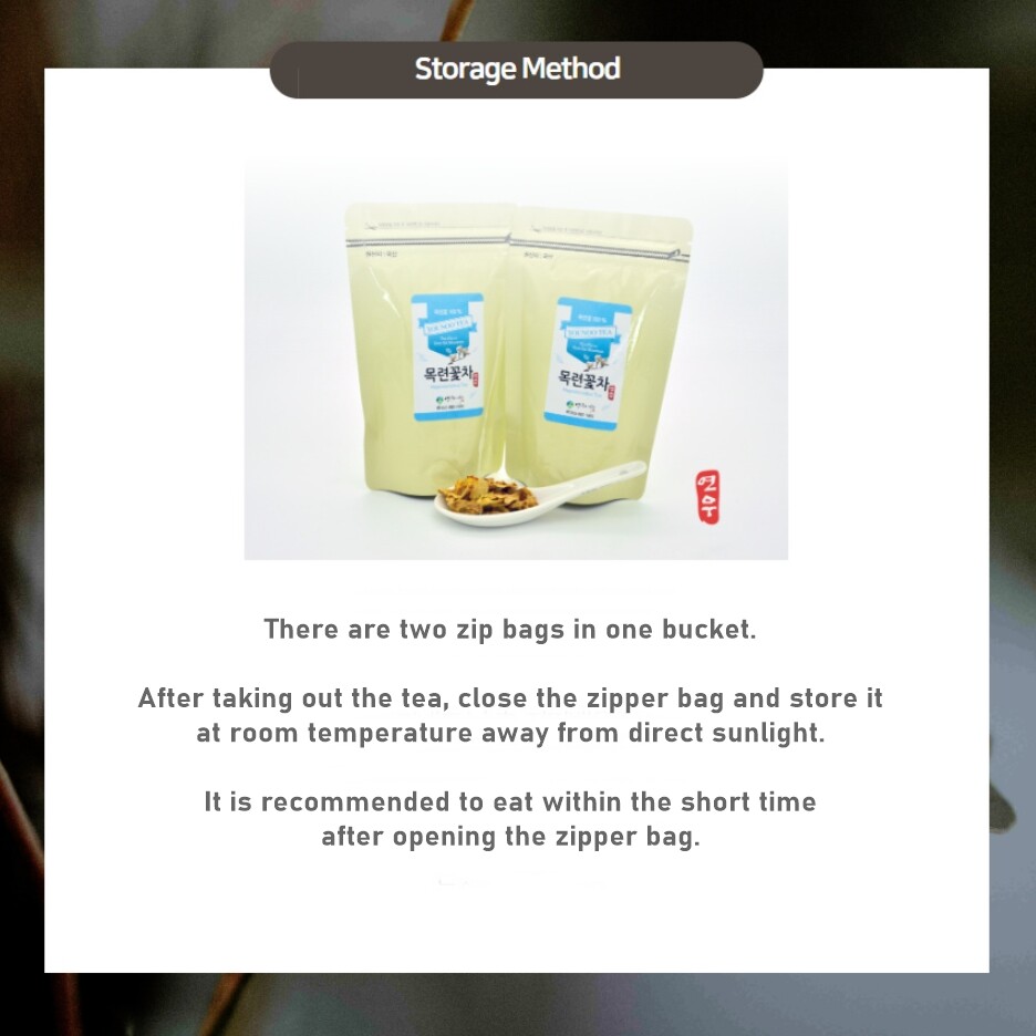 [YOUNOO JEDA] Korean Handmade Organic Kobushi Magnolia Tea from Mt.Jiri – 10g